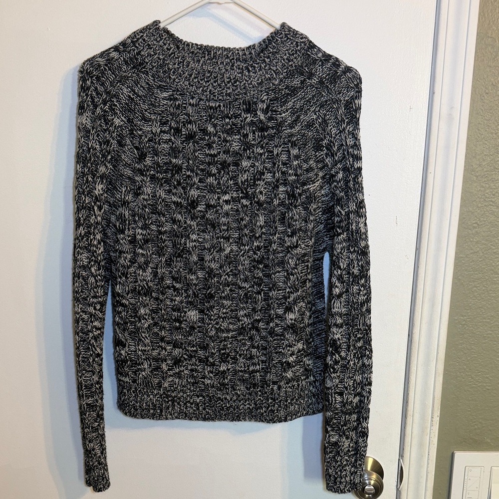 Ambiance knitted Black and White Cowl Neck Sweater size medium